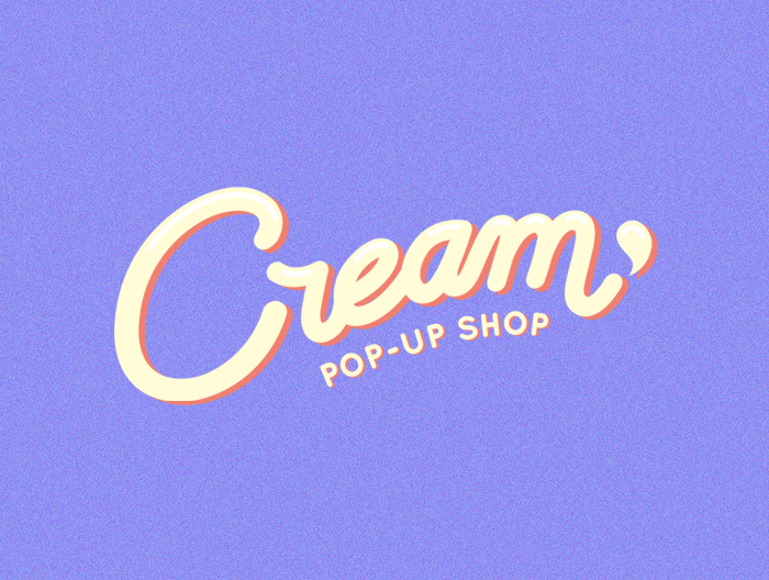 Cream Pop-Up Shop Logo designed by Madison Reid